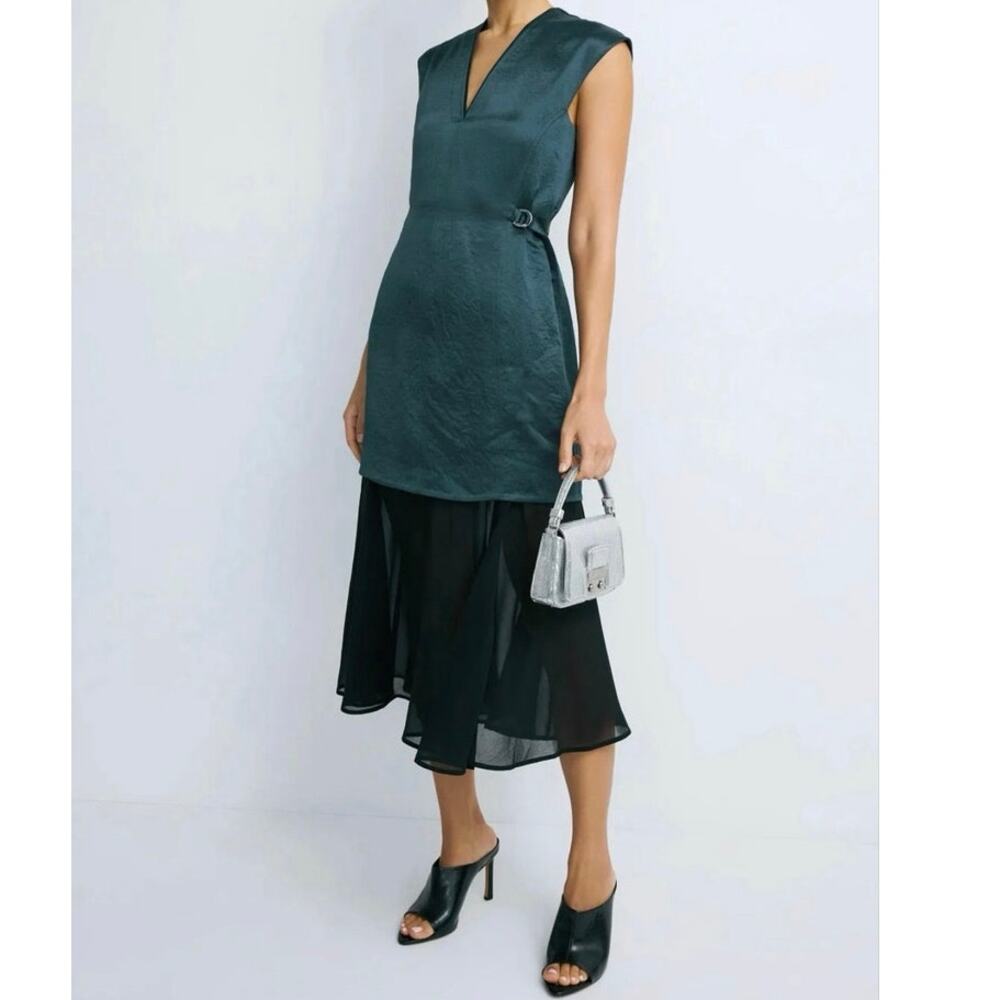 3.1 Phillip Lim Satin Chiffon Combo Dress Size 4